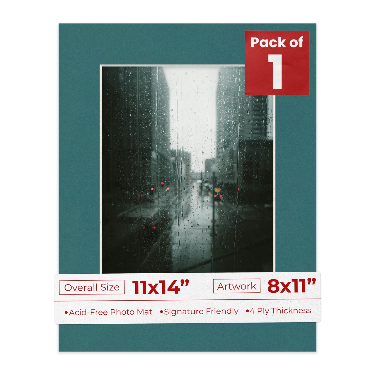 Everglade Green Mat Board for 11x14 Frames - Fits 8x11 Photos